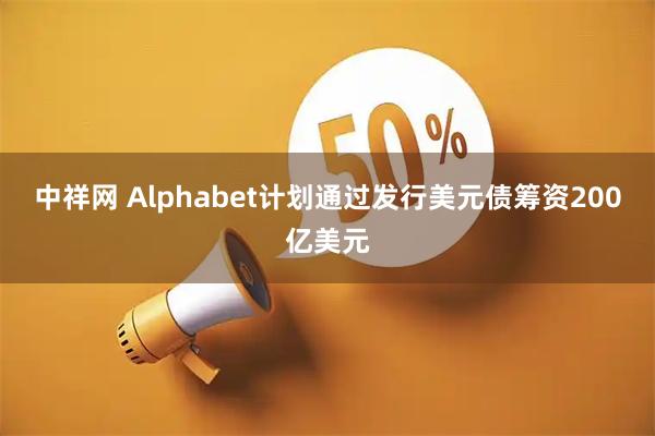 中祥网 Alphabet计划通过发行美元债筹资200亿美元